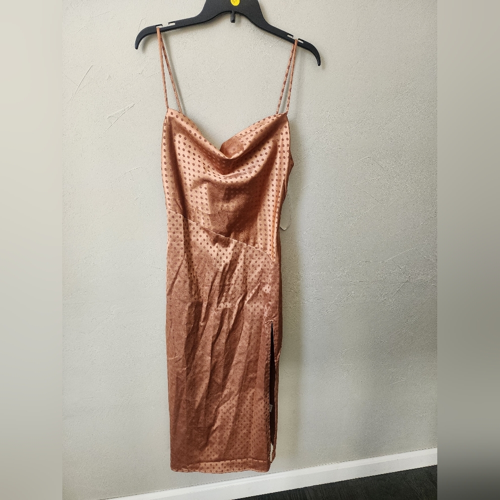 MAJORELLE Copper Polka Dot Dress